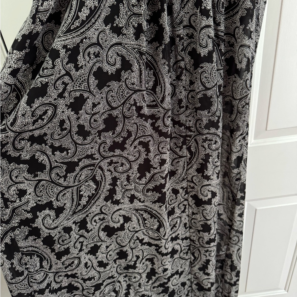 Maternity Elegant Black And Gray Patterned Dress - image 6